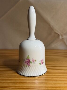 Vintage Oakley China Ltd Fine Bone China Floral Hand Bell Made in England